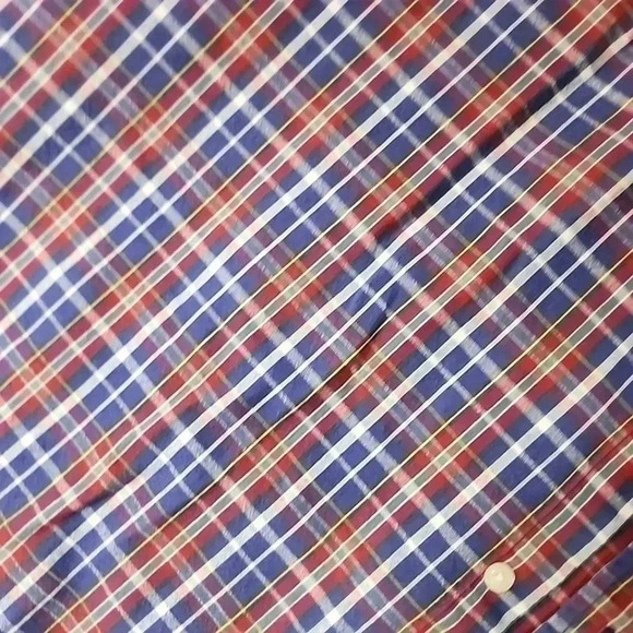 Eddie Bauer Mens Plaid Red and Blue long sleeve Button up Shirt. Size XXL - Picture 7 of 9